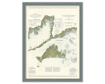 MARTHA'S VINEYARD -  Muskeget Channel to Buzzard's Bay 1860 Nautical Chart