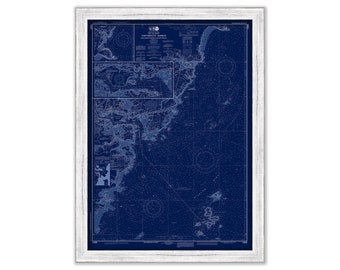 PORTLAND HARBOR, Maine - Nautical Chart Blueprint 2019