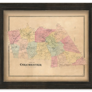 COLCHESTER, Connecticut, 1868 Map