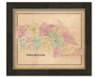 COLCHESTER, Connecticut, 1868 Map