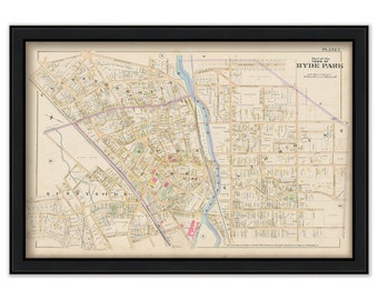 Hyde Park, Massachusetts 1888 Map