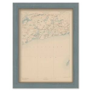YARMOUTH, HARWICH and CHATHAM, Massachusetts 1890 - Topographic Map - Replica and Genuine Original