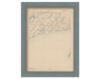 YARMOUTH, HARWICH and CHATHAM, Massachusetts 1890 - Topographic Map - Replica and Genuine Original