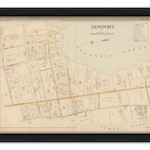 NEWPORT, Rhode Island 1893 Map-Plate B