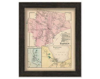 NAPLES, Maine 1871 Map, Replica or Genuine ORIGINAL