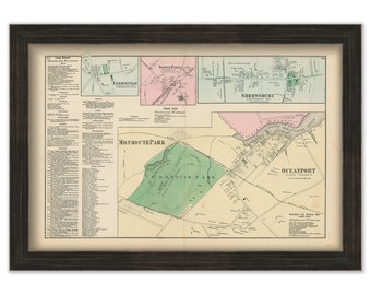 OCEANPORT, New Jersey 1873 Map - Replica or Genuine ORIGINAL
