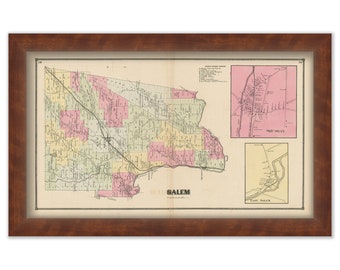 Town of SALEM, New York 1866 Map