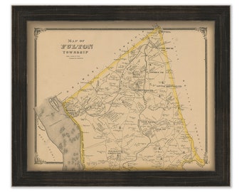 FULTON, Pennsylvania 1875 Map - Replica or GENUINE ORIGINAL