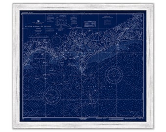 YARMOUTH, HYANNIS and CENTERVILLE, Massachusetts - Nautical Chart Blueprint 1972