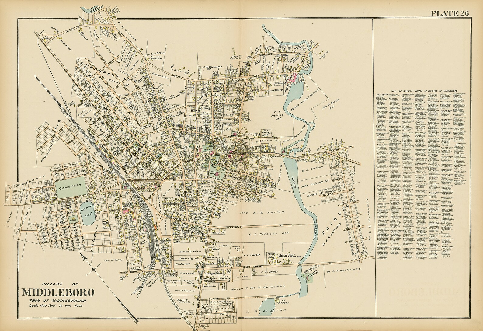 MIDDLEBOROUGH Massachusetts 1903 Map - Etsy