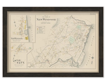 NEW WINDSOR, New York 1903 Map - Replica or Genuine Original