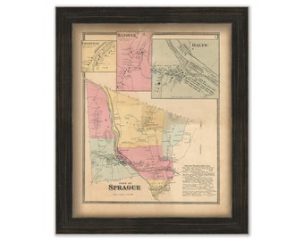 SPRAGUE, Connecticut, 1868 Map