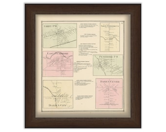Villages of PEMBROKE, Genesee County, New York 1866 Map