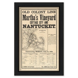 Cartel publicitario de Martha's Vineyard y Nantaucket