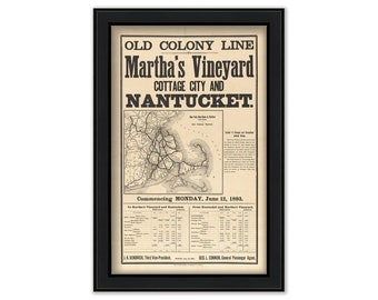 Martha's Vineyard and Nantaucket Advertising Poster