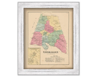 UPPER ALLEN, Pennsylvania 1872 Map - Replica or Genuine ORIGINAL