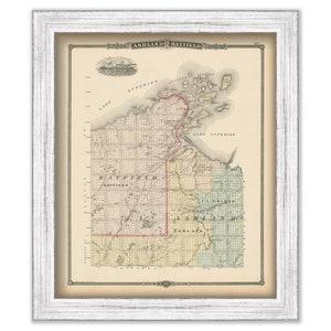 Bayfield County Plat Book Ashland Wisconsin Art Map Print Ashland Bayfield County | Etsy