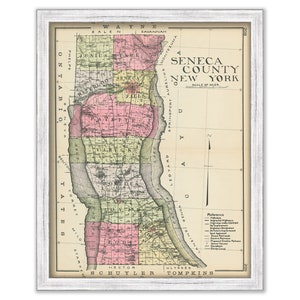SENECA County, New York 1912 Map, Replica or GENUINE ORIGINAL