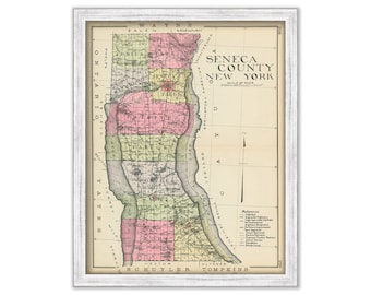 SENECA County, New York 1912 Map, Replica or GENUINE ORIGINAL