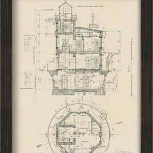 WOLF TRAP LIGHTHOUSE, Chesapeake Bay, Virginia - Drawing and Plan of ...