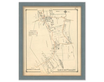 Locust Valley, Nassau County Long Island, Antique Map Reproduction - Plate 4