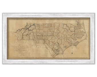 NORTH CAROLINA - 1808 State Map