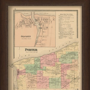 PORTER, New York 1875 Map, Replica or Genuine Original image 8
