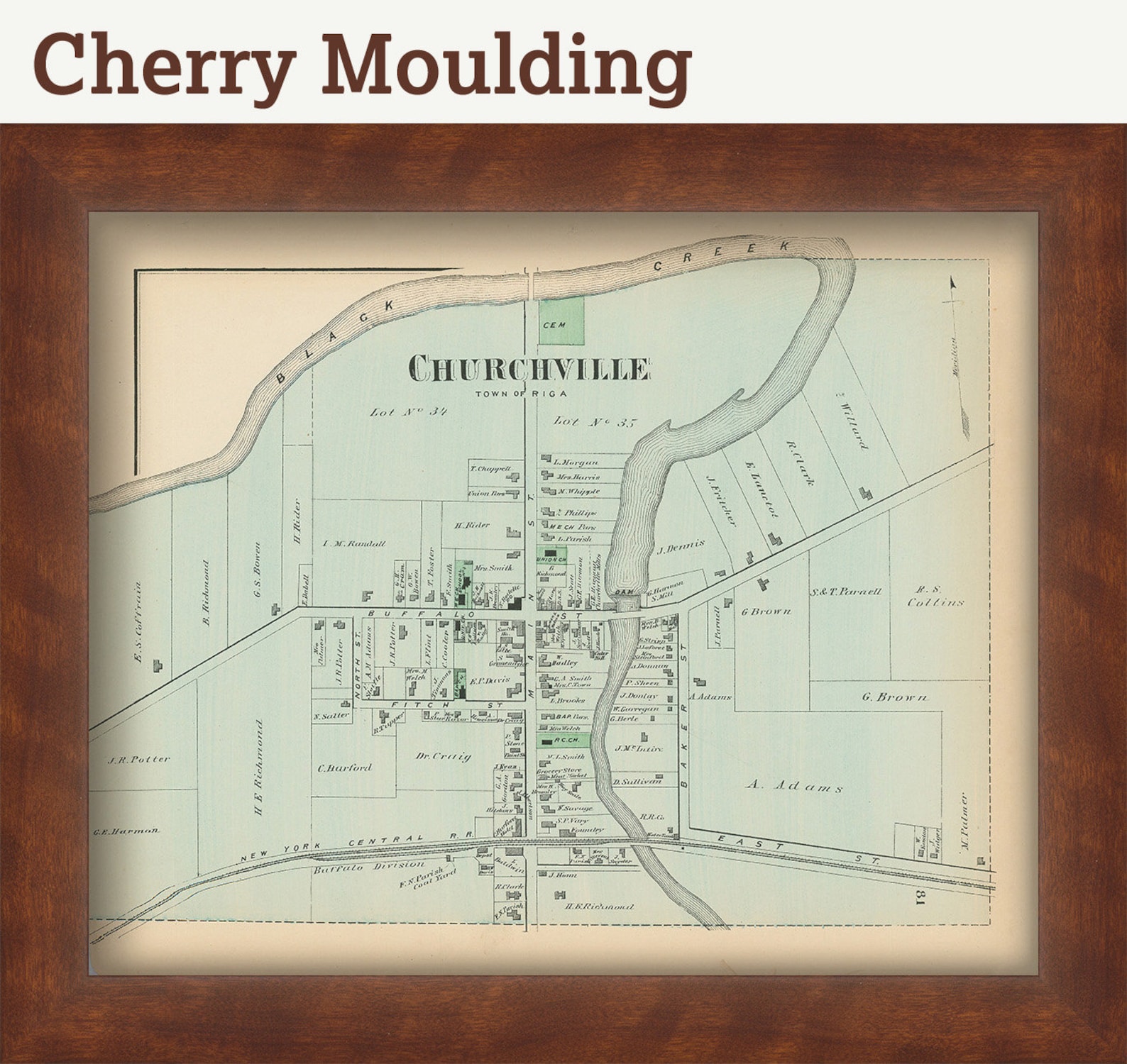 Village of CHURCHVILLE New York 1872 Map Etsy