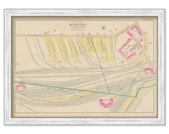 CHARLESTOWN, Boston, Massachusetts 1901 map, Plate 22 - Boston and Maine Rail Yards