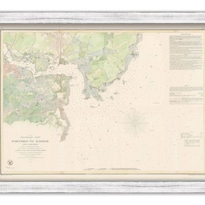 PORTSMOUTH HARBOR, New Hampshire - 1854 Nautical Chart