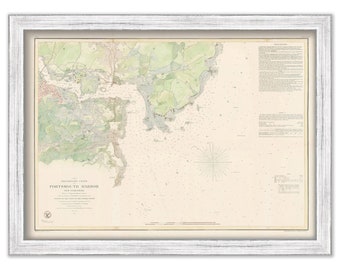 PORTSMOUTH HARBOR, New Hampshire - 1854 Nautical Chart