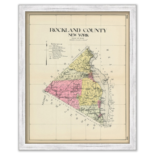ROCKLAND County, New York 1912 Map, Replica or GENUINE ORIGINAL