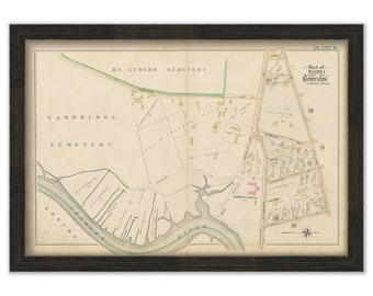 CAMBRIDGE, Massachusetts 1894 Plate 31, West Cambridge