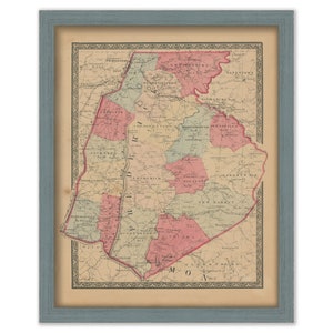 FREDERICK COUNTY, Maryland 1866 Map, Replica or Genuine Original