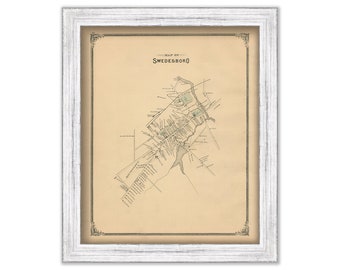 SWEDESBORO, New Jersey -  1879 Map