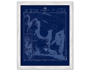 MARTHA'S VINEVARD, Eastern Part, Massachusetts - 2007 Nautical Chart Blueprint