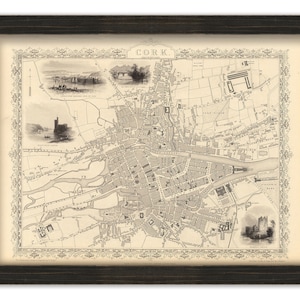 Map of CORK, IRELAND  -  Published in 1951