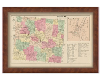 PHELPS, New York 1874 Map