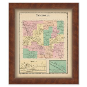 CAMPBELL, New York 1873 Map, Replica or Genuine ORIGINAL