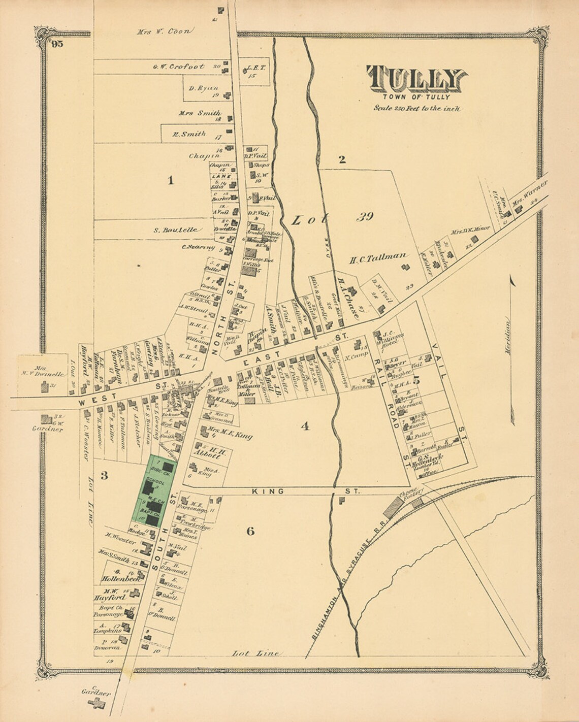 TULLY New York 1874 Map Etsy