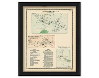 ASHFIELD PLAINS, Massachusetts 1871 Map