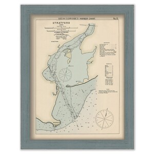 Stratford, Connecticut - Nautical Chart by George W. Eldridge colored version 0313