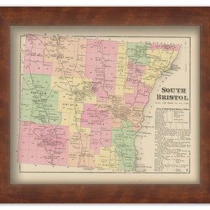SOUTH BRISTOL, Ontaro County, New York 1874 Map