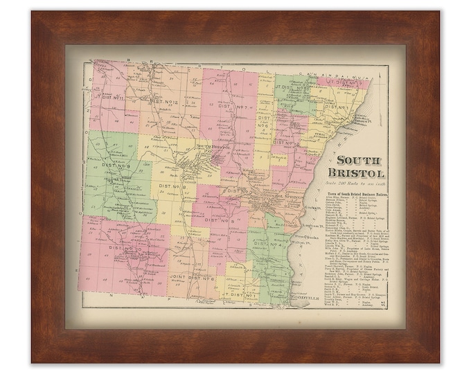 SOUTH BRISTOL, Ontaro County, New York 1874 Map