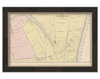 LONG BRANCH, New Jersey 1873 Map - Replica or Genuine ORIGINAL