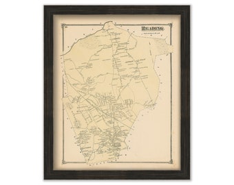 READING, Massachusetts 1875 Map - Replica or Genuine ORIGINAL