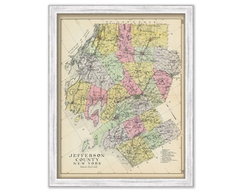 JEFFERSON County, New York 1912 Map, Replica or GENUINE ORIGINAL