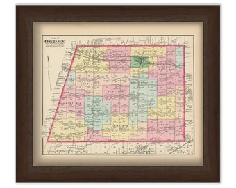 Town of OGDEN, New York 1872 Map