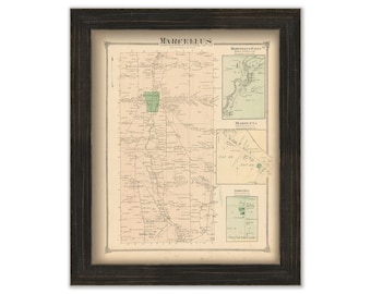 MARCELLUS, New York -  1874 Map