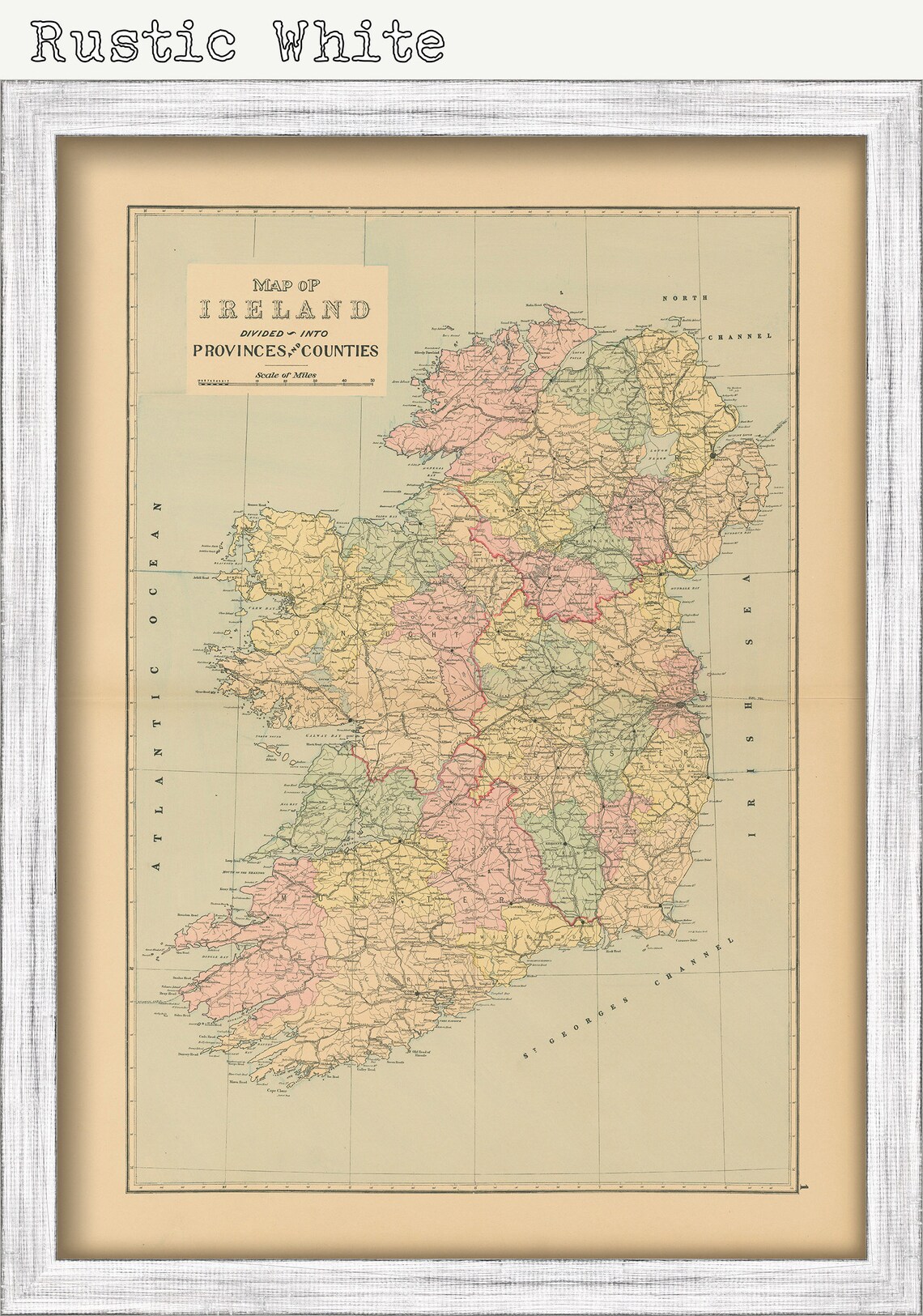 MAP of IRELAND 1901 Replica or Genuine Original Etsy